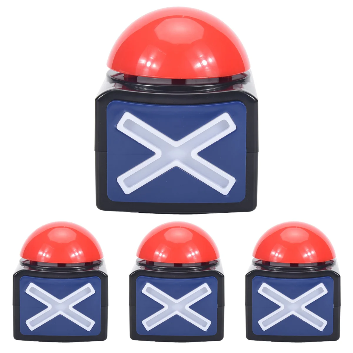 

KKZ-4PCS Game Answer Buzzer,Game Buzzer Alarm Sound Play Button with Light Trivia Quiz Got Talent Buzzer Game Toy for Kids