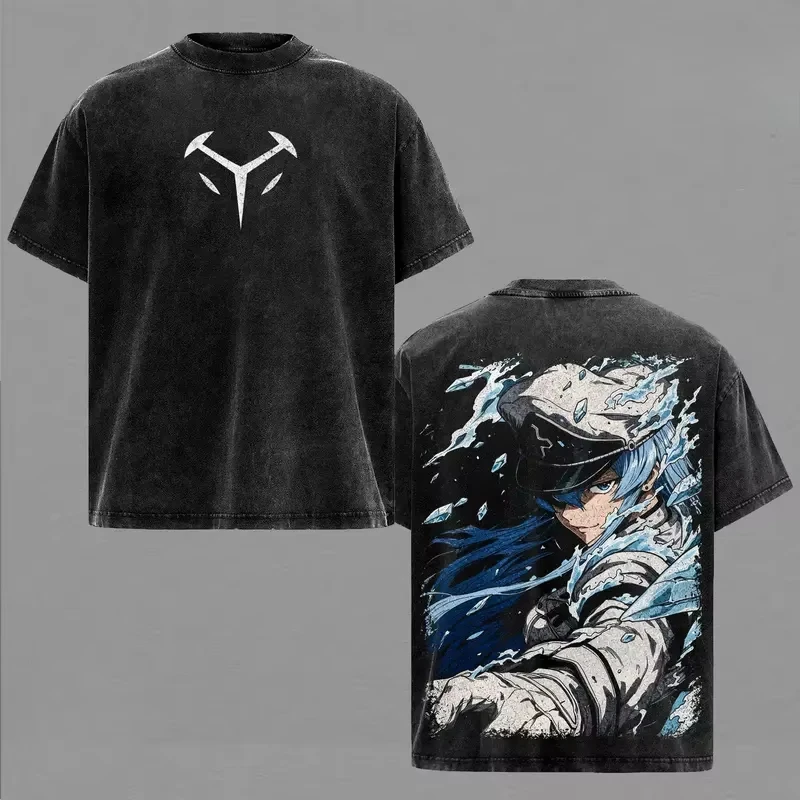 Hot Sale Mine Akame Ga Kill Graphic Print T-Shirt Men Women Loose Casual Oversized Top Retro Washed O-neck Cotton Summer New Tee
