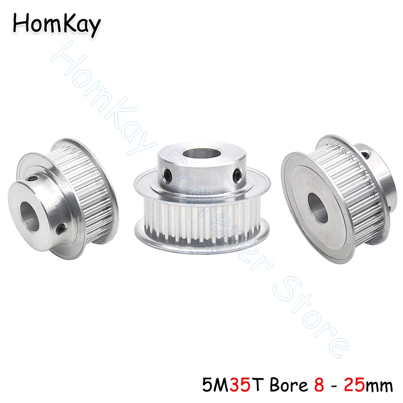 35T 5M Timing Pulley Bore 8 10 12 14 - 25mm 35 Tooth Synchronous Wheels 3D Printer Accessories Parts for Belt width 15 20 25mm