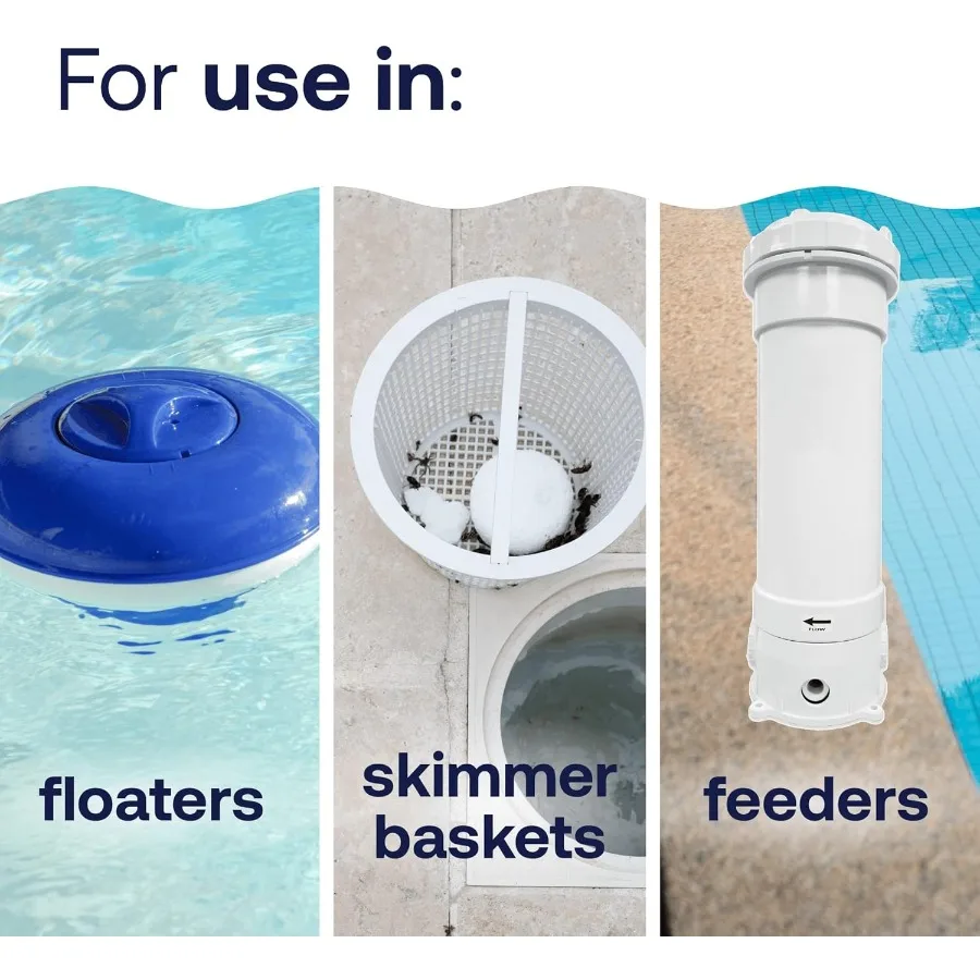 42054 Soins de piscine Super 3 comprimés de chlorinage 15 lb pour une désinfection efficace de l'eau dans les caca résidentielles et commerciales