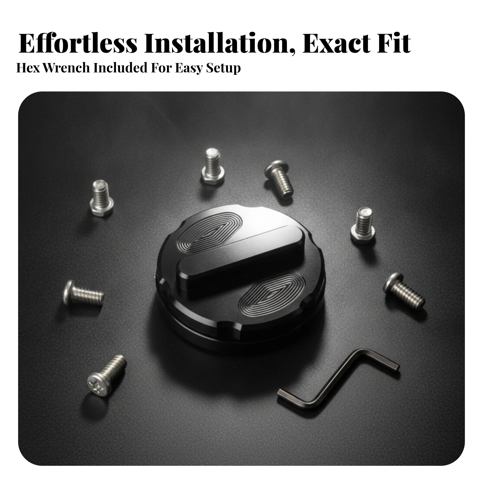 Aluminum Alloy Motorcycle Gas Cap Cover CNC Machined Tank Lid Direct Replacement for Mini Bike Use