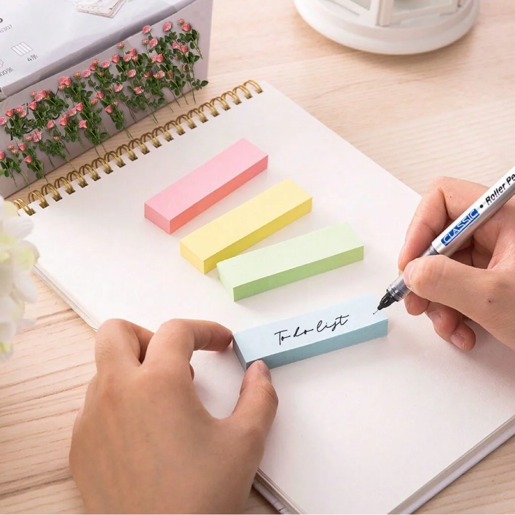 400sheets/pack Small rectangle Colorful Sticky Note, Message Note For Students,Home,School,Office