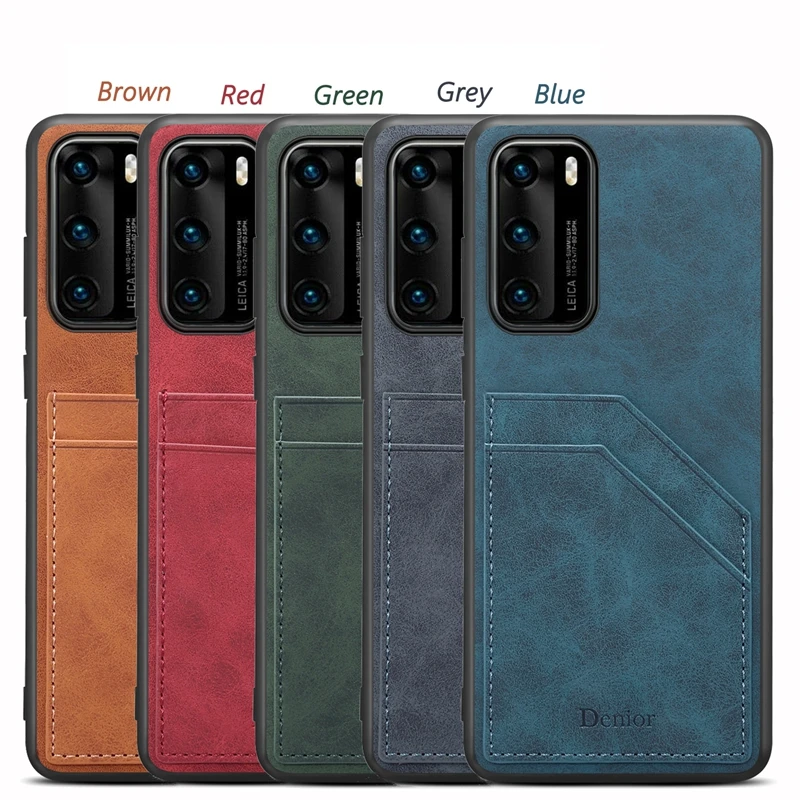 Leather Phone Cases For Huawei Mate 60 50 40 30 P60 P50 P40 P30 Pro Plus Luxuy Flip Wallet Card Holder Case Coque Back Covers image 2