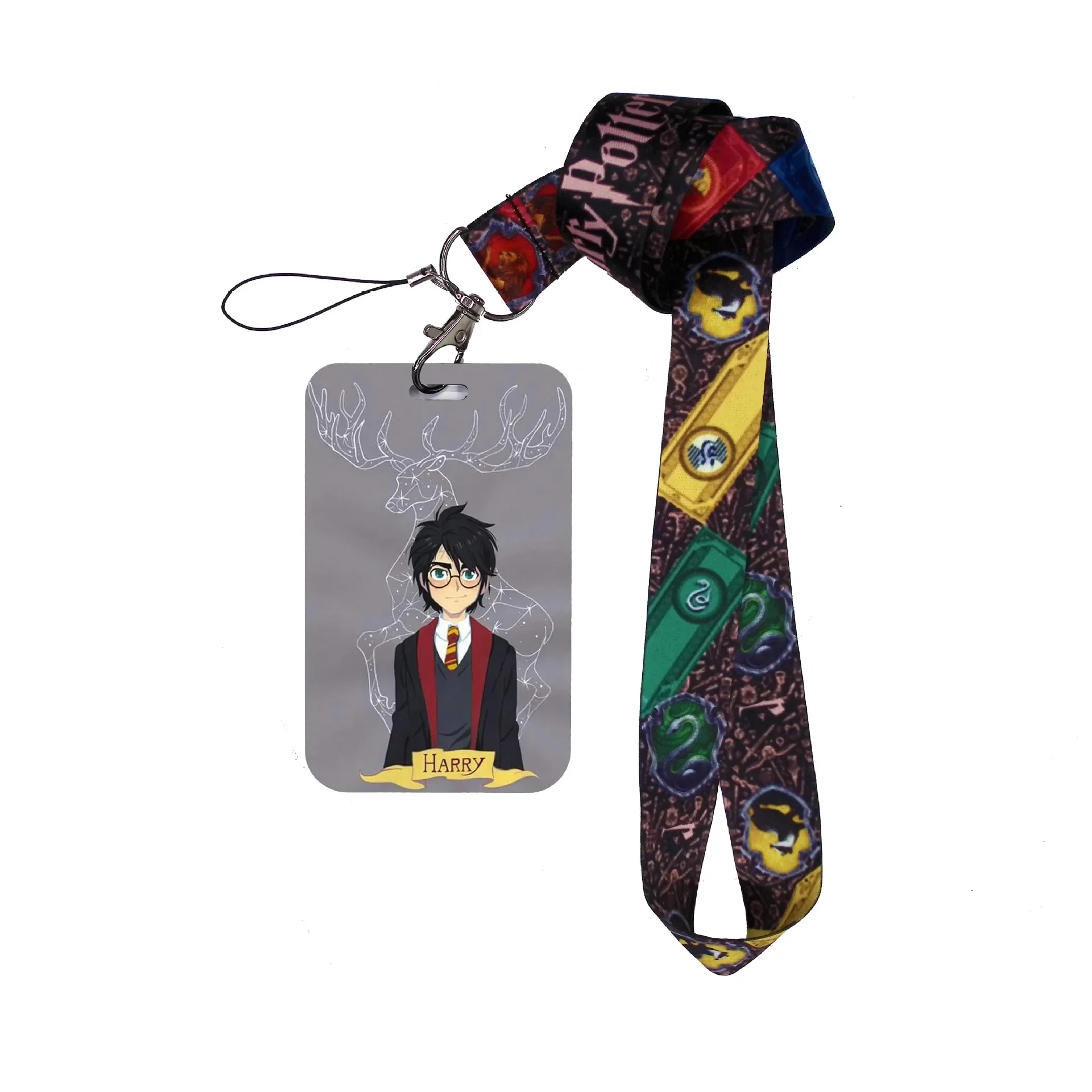 NEW 16 Styles Harries Potters Rope Neck Strap Hogwarts Badge Card Holder Anime Bus Card Cover Long Lanyard Card Case Kids Gifts