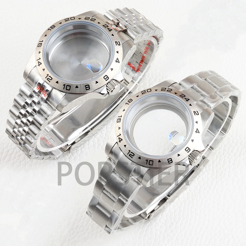 39mm Nh35 Case Waterprof for Explorer NH34 NH35 NH36 NH38 Sapphire Glass Movement 28.5mm Dial Jubilee/Oyster Strap Watch Case
