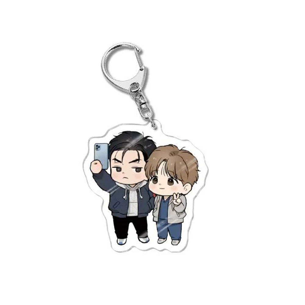 Lovely Korea BL Anime Jinx Collection Keychain Cartoon Joo Jaekyung Kim Dan Acrylic Pendant Key Chain 6cm Ornament  Gifts