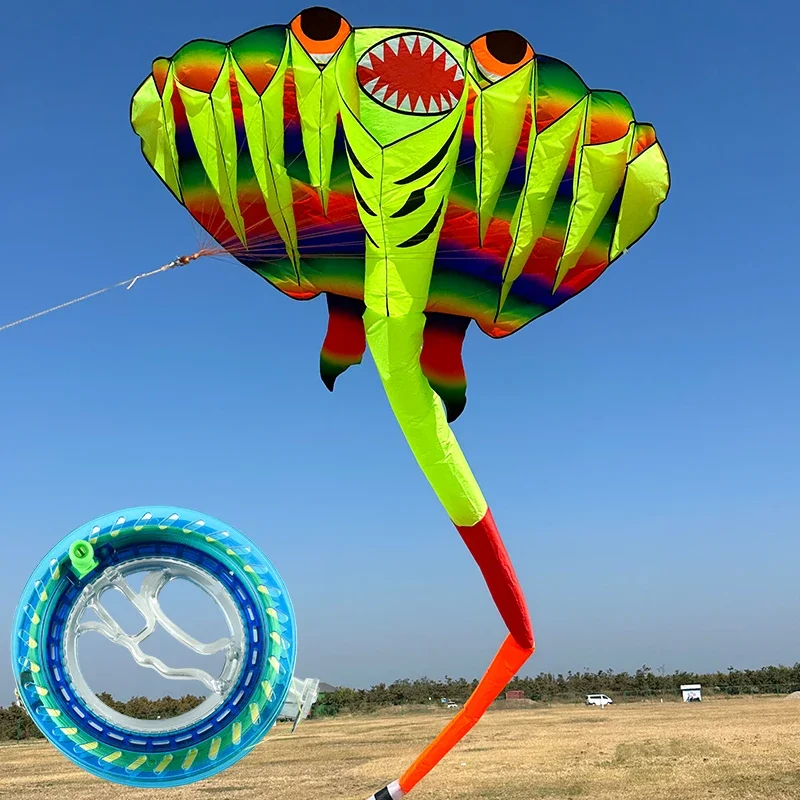 

3D 13M Ray Soft Kite with 9 Air Vents Comes with A 200M Wire Wheel Made of Nylon Material That Is Easy To Fly and Tear Resistant