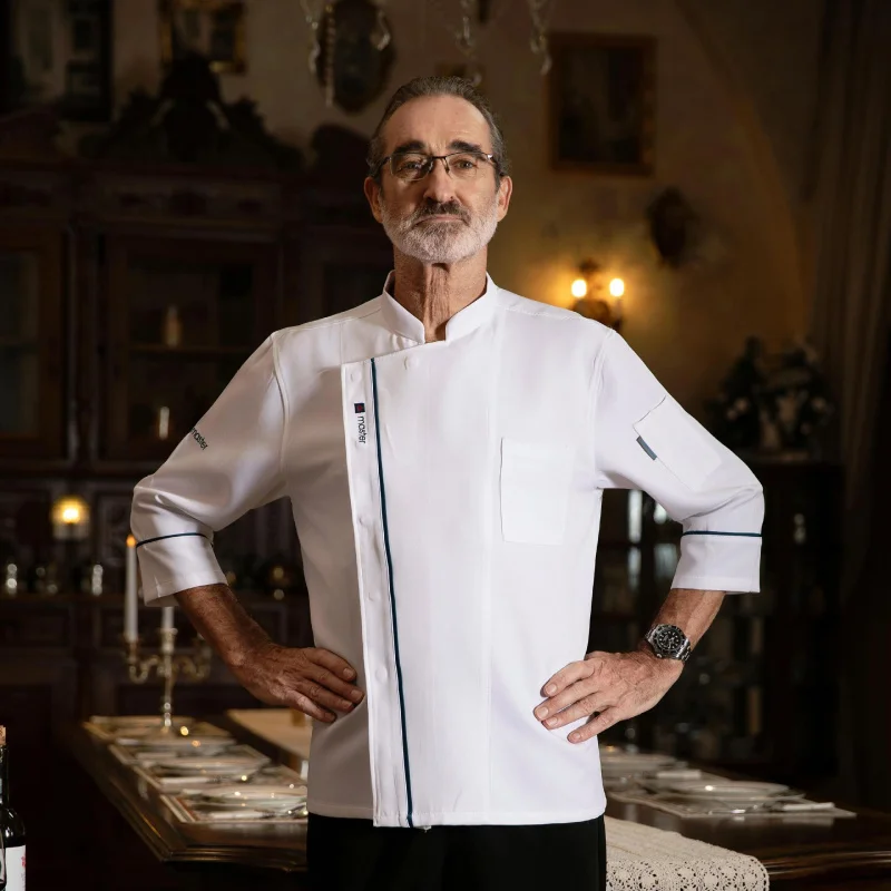 Chef vêtements de travail à manches longues automne hiver Restaurant Cuisine Cuisine occidentale Cuisine restauration cantine cuisson gâteau pain vêtements