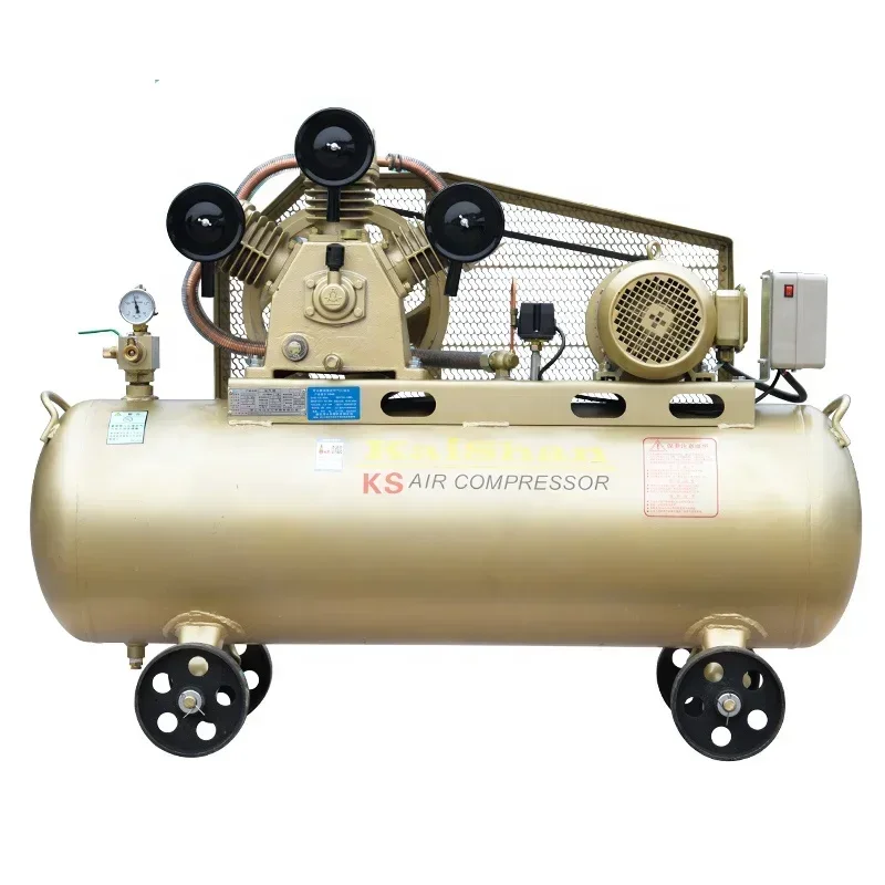 Air Compressor Electric Direct Driven Reciprocating Type Compressor Portable Jet Engine Compressor Belt Driven 3KW 4 3phase