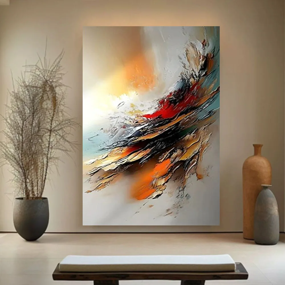 100% Handmade Palette Thick Texture Knife Picture 3d Paint Touch Landscape Oil Paintings Decor Wall Art Decorative Living Room