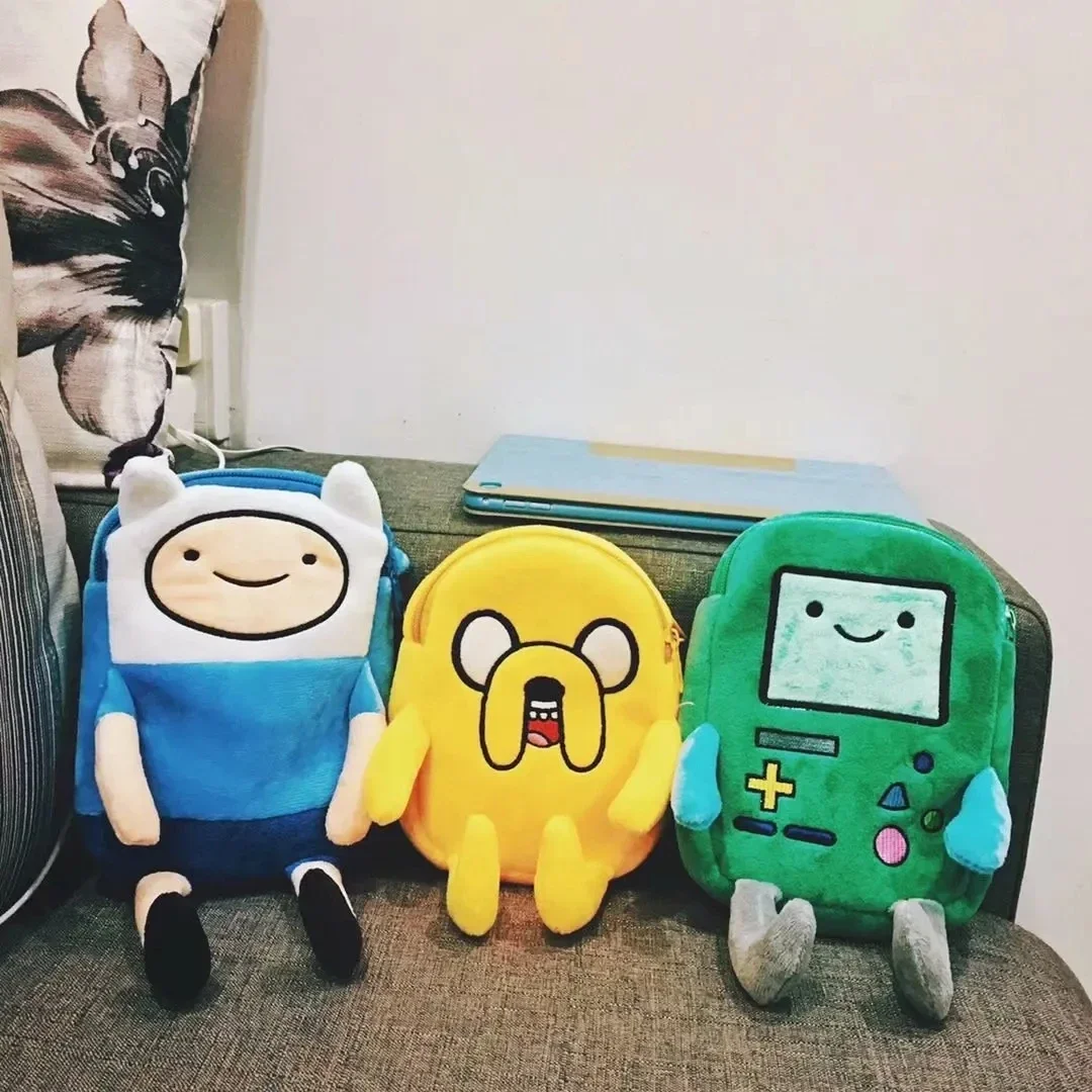 Cartoon Finn & jack figura borsa a tracolla borsa portamonete in peluche borsa per telefono Anime BMO e borsa giocattoli farciti per bambini ragazze