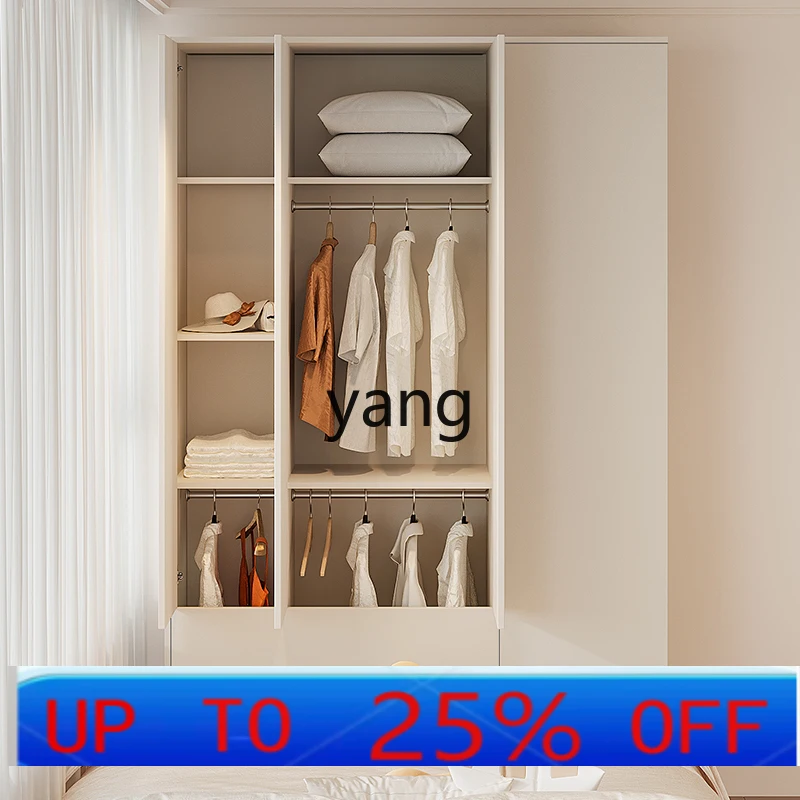 

lmm simple cream style small apartment bedroom bedside wardrobe household storage cabinet