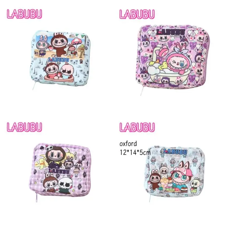 New Labubu Cartoon Storage Bag Sanitary Pad Storage Bag Cute Cartoon Girl Multifunctional Portable Wallet Cosmetics Storage Bag