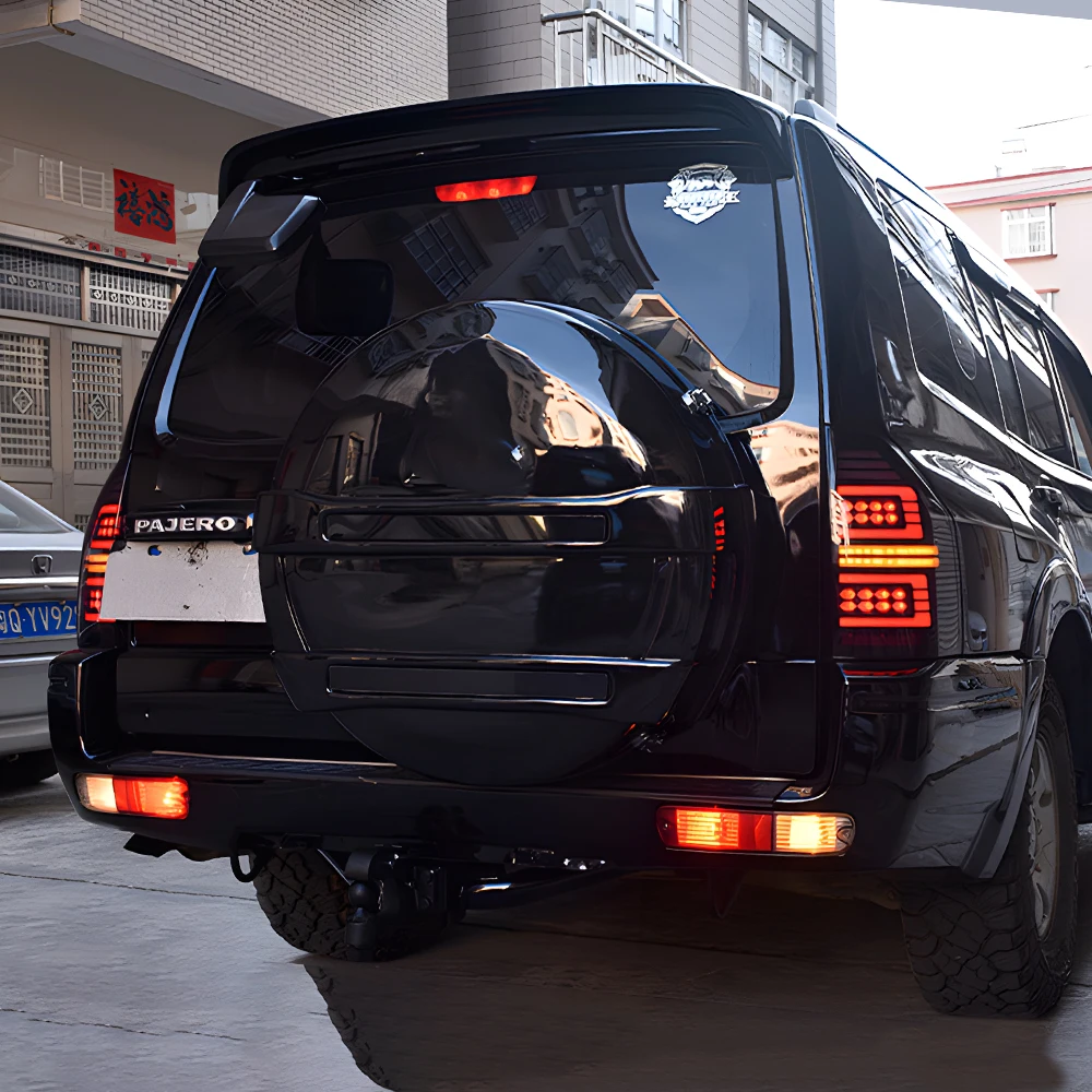 

Автомобильные задние фонари в сборе для Mitsubishi Pajero V73 2004-2014, светодиодные автоматические задние фонари, обновленные аксессуары для динамических сигнальных фонарей
