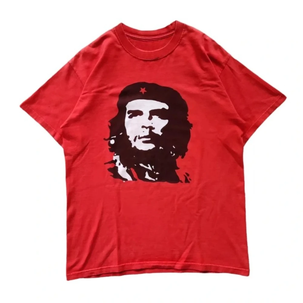 Che Guevara S New Retro Casual Loose Men Cotton T-shirt Motorcycles Is A Trendy Cultural Symbol Shirt Mens Daily Life Tee Tops