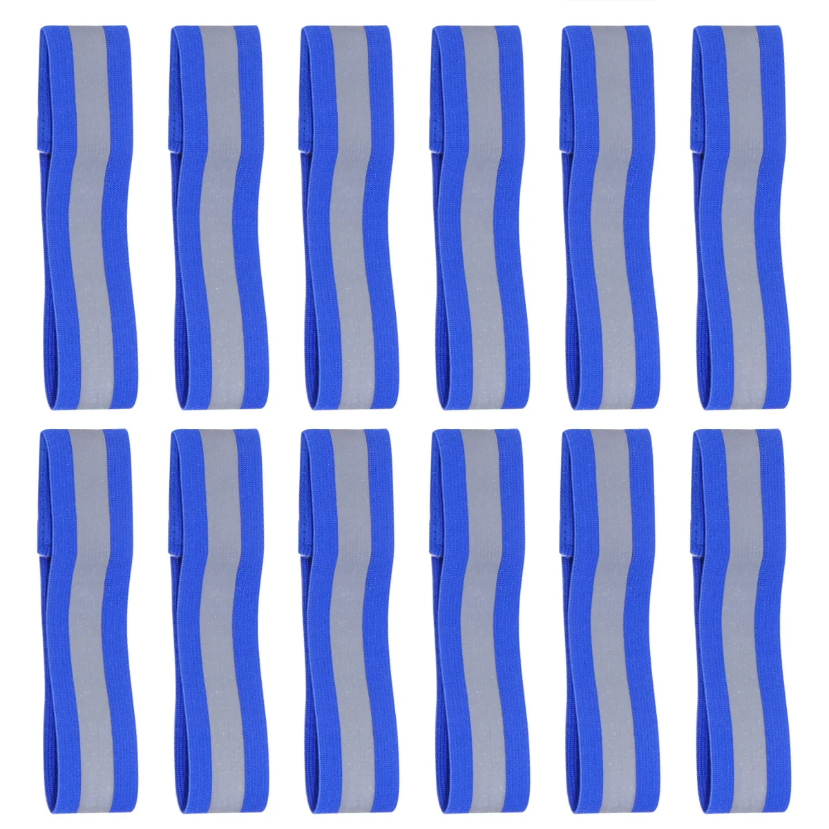 12 قطعة الأساور العاكسة للجري الليلي شارات السلامة عالية الوضوح الرياضة في الهواء الطلق الدراجات الركض التنزه الفلورسنت