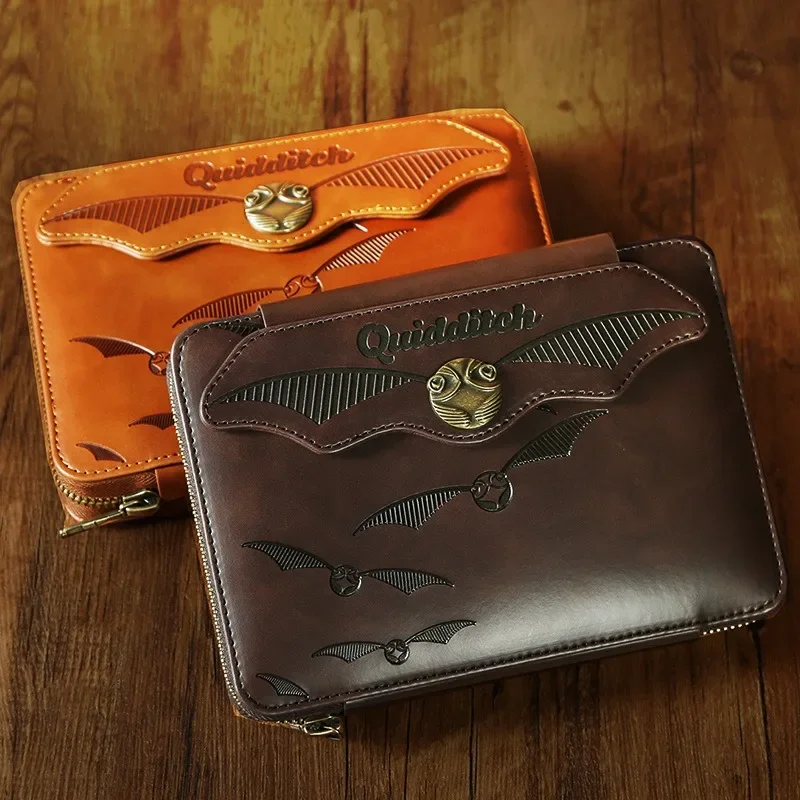 Bolsa con Cierre para Cuaderno de la Película Harry Potter, Diseño de Snitch Dorada, Multifuncional, Retro, Regalo Mágico