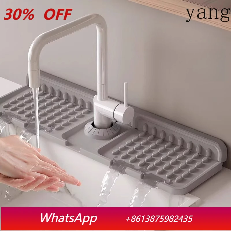 LTT Faucet Silicone Drain Mat Foldable Free Cut Waterproof Mat