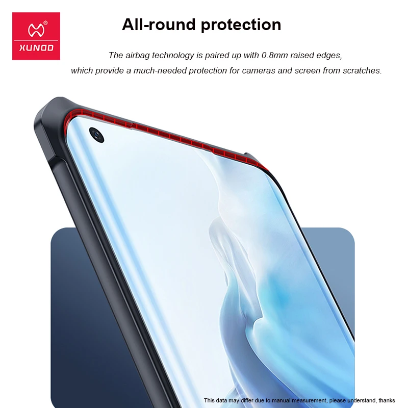 Xundd Airbag Case for Xiaomi, Transparent Protective Shell, Shockproof Shell, Mi 11, Mi11 Pro, Ultra Lite Cover