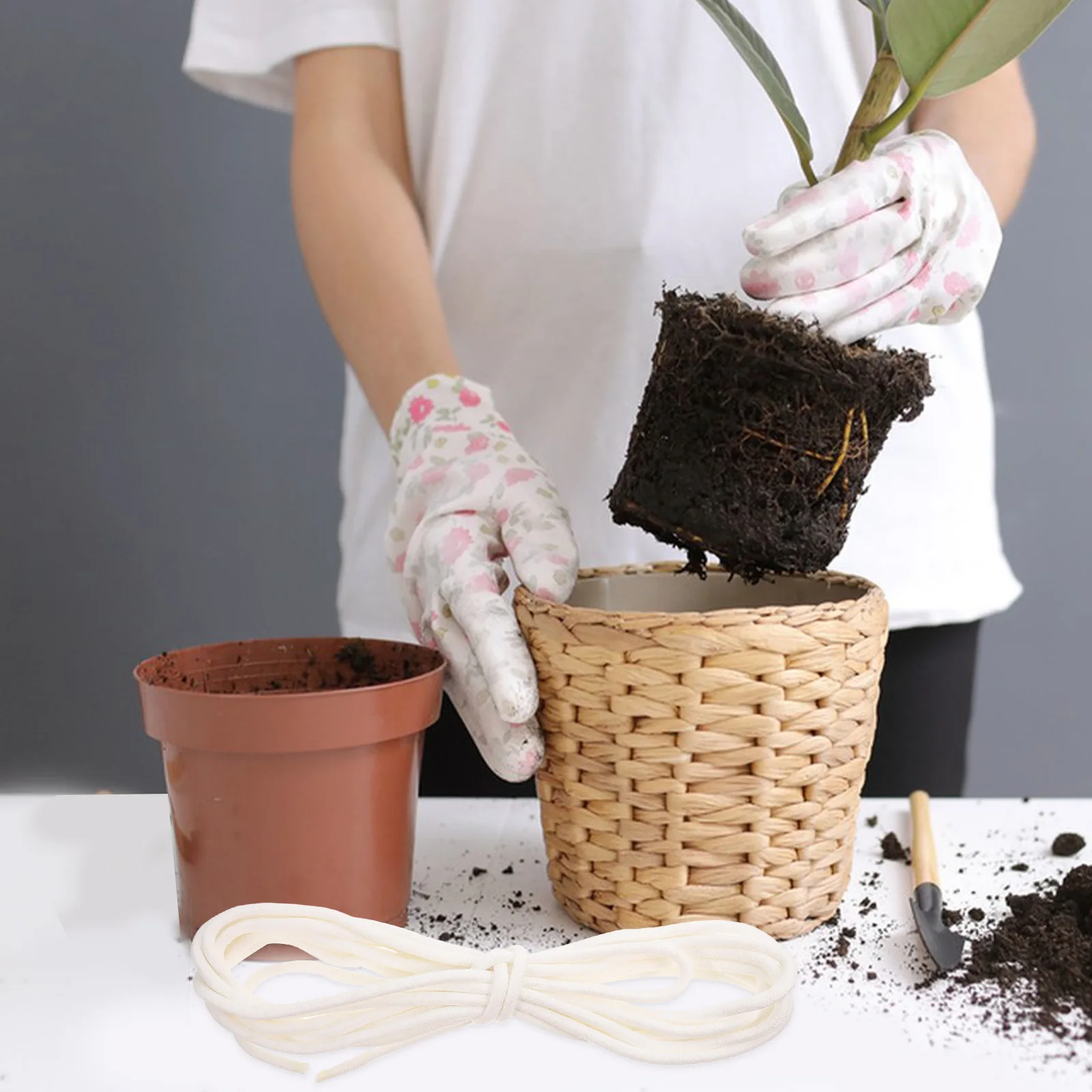 

Automatic Watering Cotton Rope Potted Plant Absorbent Hydroponics Supplies Long Lasting Quick Moisture Storage Flower Pot