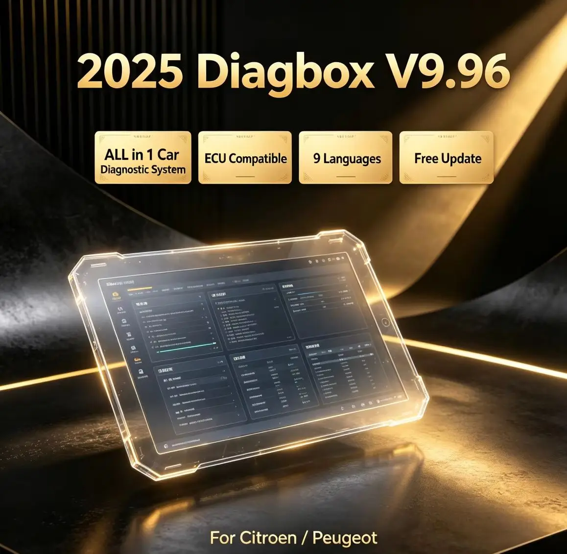 2025 Diagbox V9.96 Car Diagnostic Tool ALL in 1 for Citroen/Peugeot 9 Languages Free Update OBD2 Scanner ECU Compatible view 5
