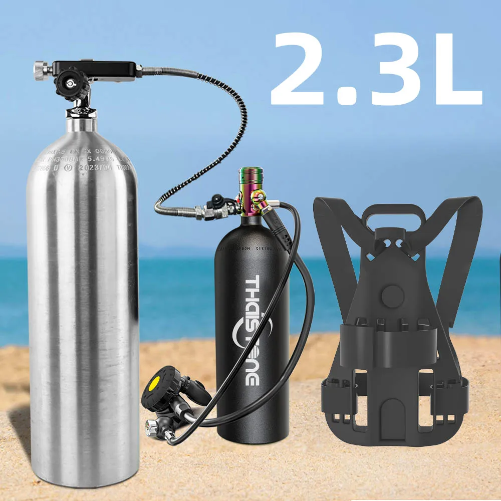 TAIITONEE-2.3L Mini Scuba Tank Diving Oxygen Underwater Breathing Mini Scuba Tank Kit Diving Cylinder Underwater Entertainment