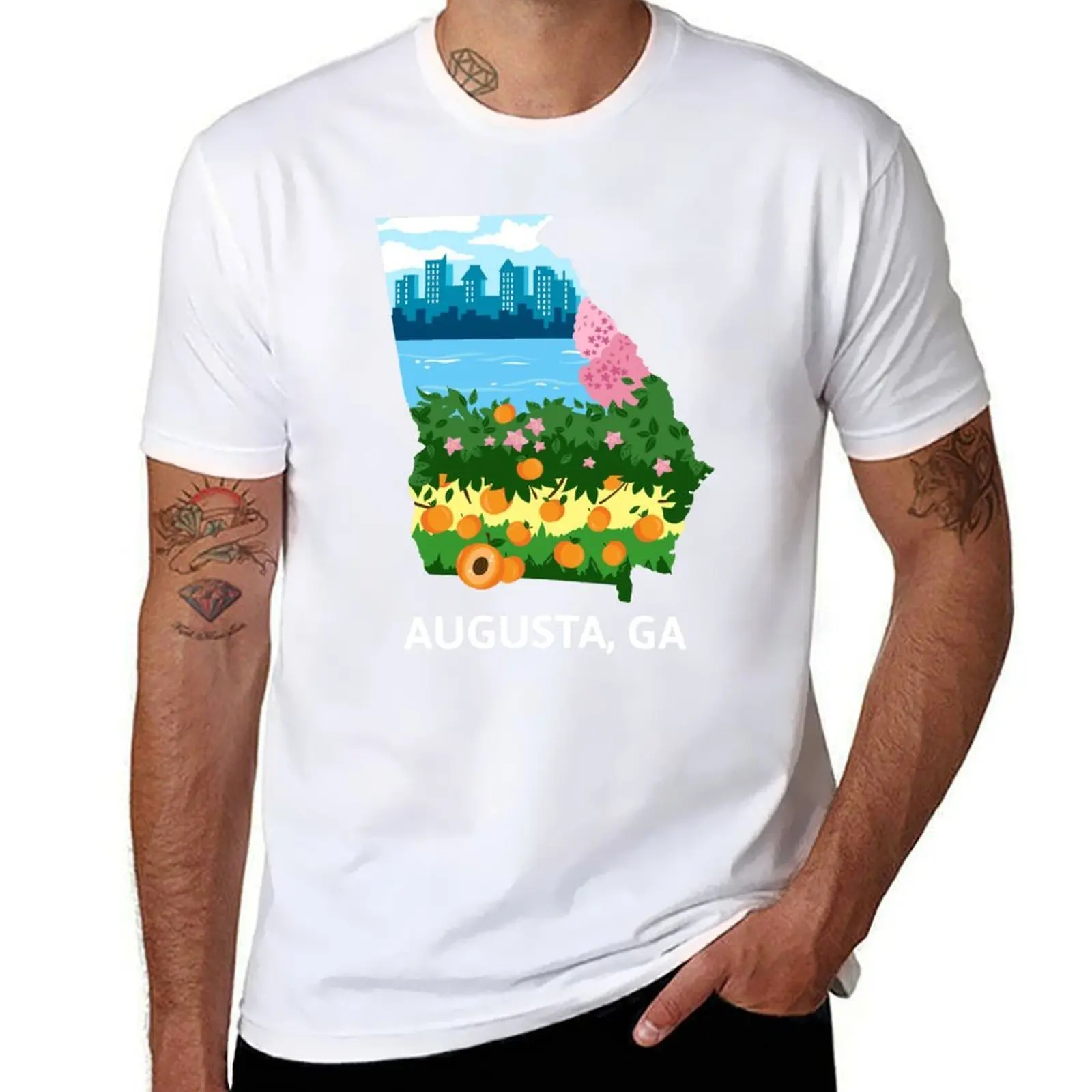 

Georgia Augusta, T-Shirt Casual Fashion Short Sleeve Cotton T-Shirt
