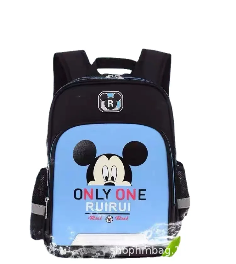 MINISO Disney Children\'s Schoolbag Elementary School Students 1-6 Grade Backpack Men\'s and Women\'s Schoolbag Mickey Same Style