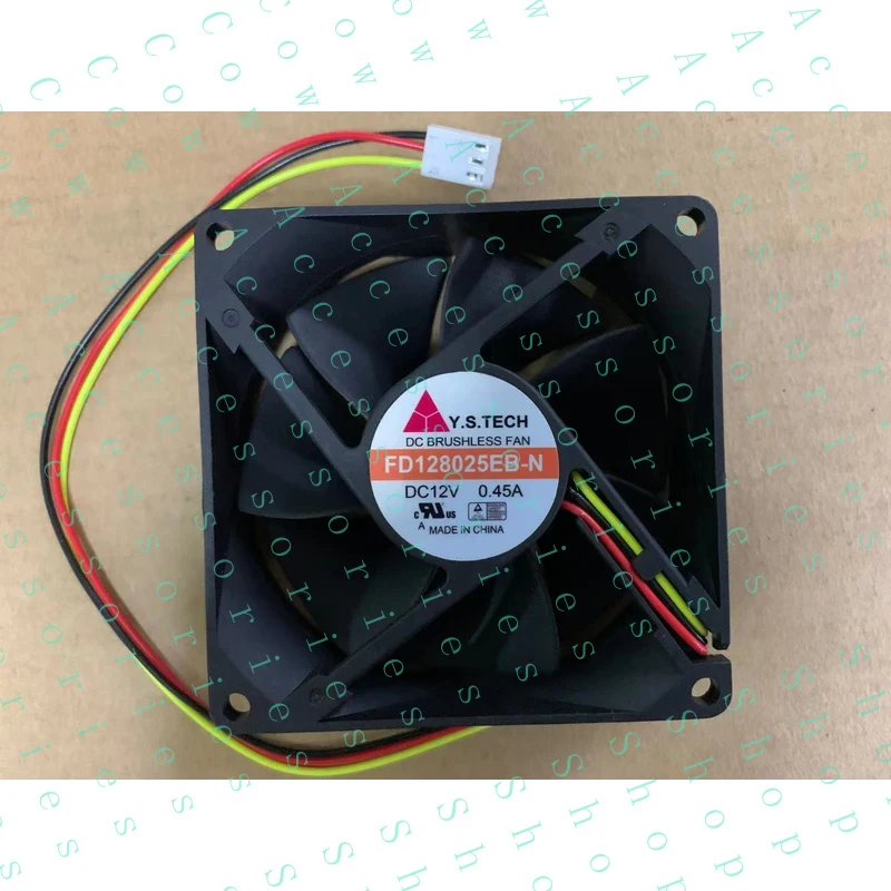 

PP+ 1pcs 3-wire chassis power supply fan 3pin FD128025EB-N 8025 12V 0.45A