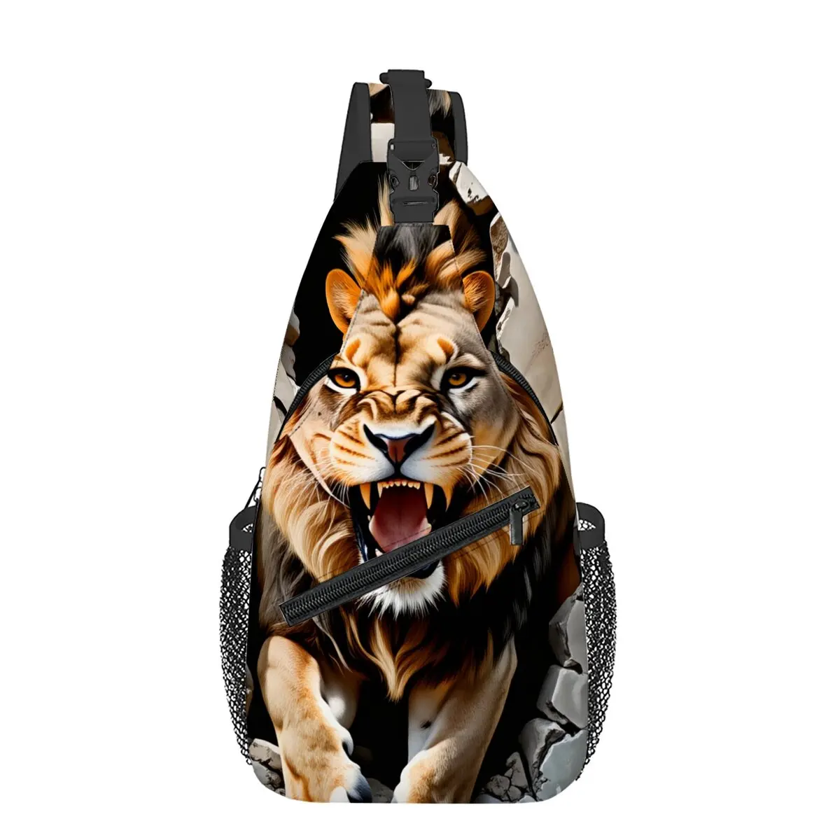 

Lion Leopard Print Small Chest Bag Men's and women's Best Gift 2D Cartoon Large Capacity Outdoor Sports Leisure Fashion
