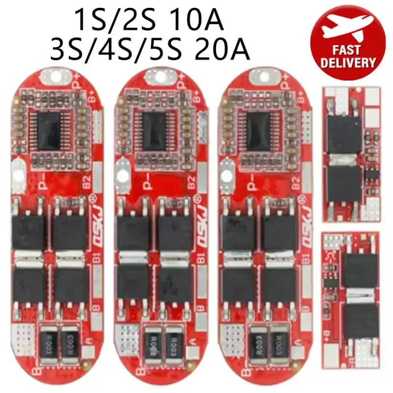 Bms 1s 2s 10a 3s 4s 5s 20a Bms 18650 Lithium Battery Protection Circuit Board Module Pcb Pcm 18650 Li-ion Lipo BMS Charger