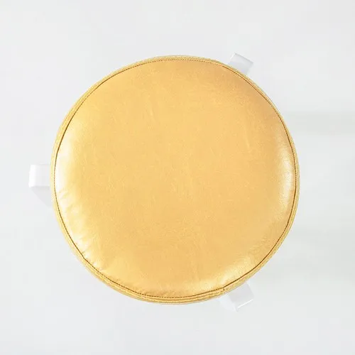 T.concept Stylish Wooden Stool White-Gold image 2