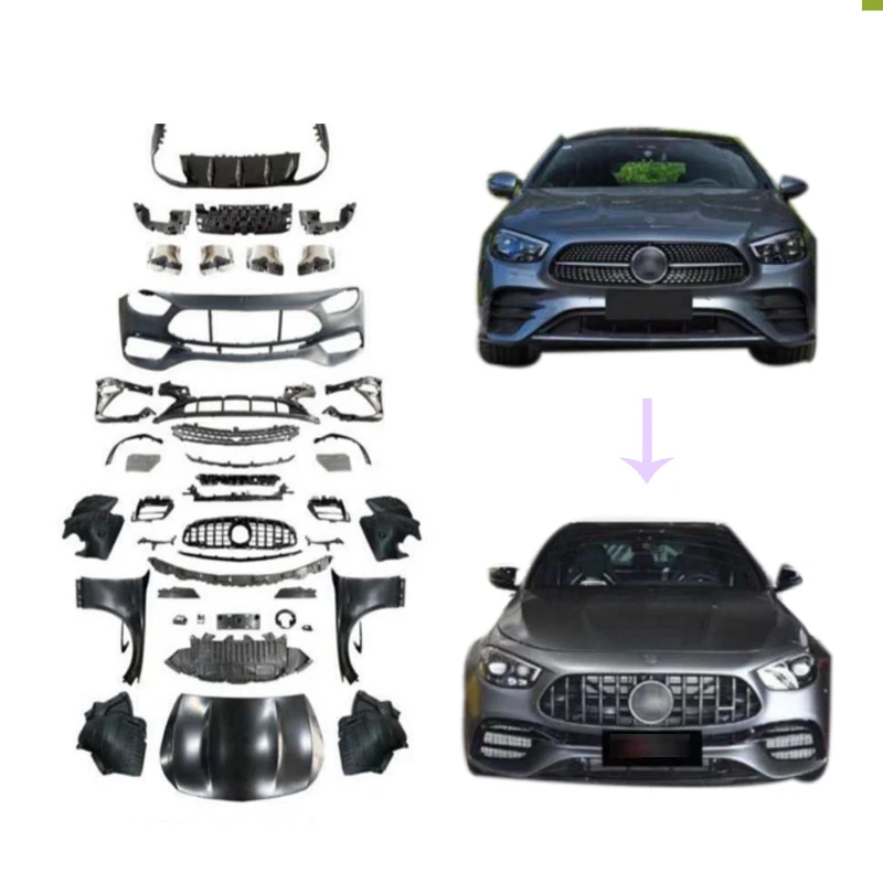 

STLF2021-2023 Mercedes E Class Coupe C238 Sport Style Body Upgrade Kit New Hood Fender Front & Rear Bumper Diffuser Lip