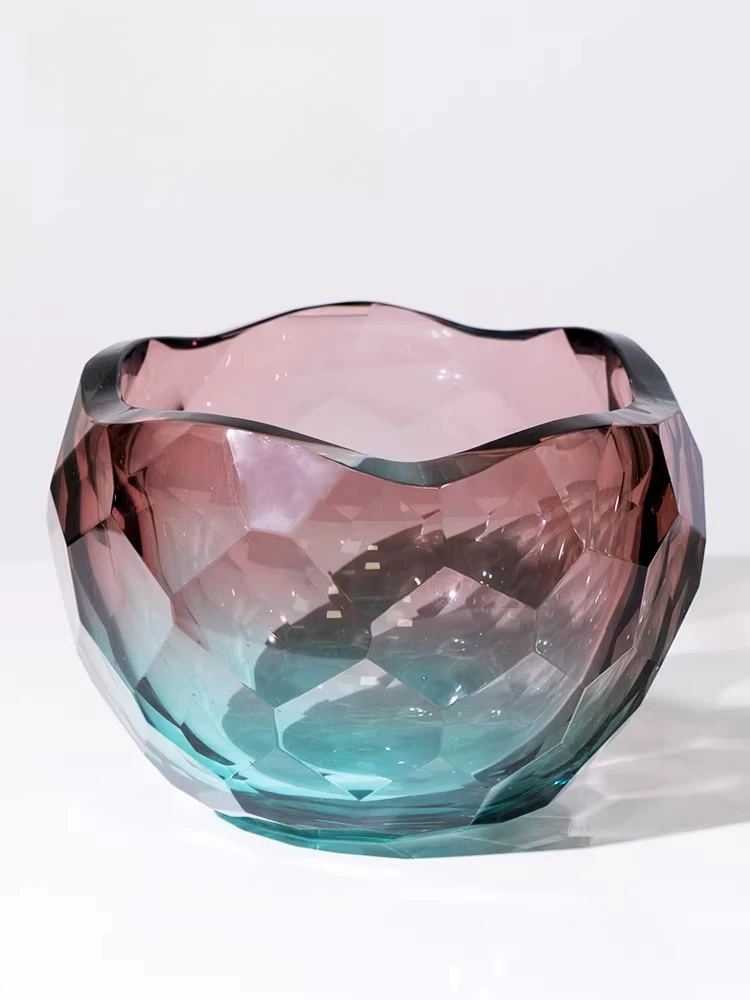 #High-grade light luxury purple glazed art fruit plate creative living room coffee table desktop storage decorative dried fruit