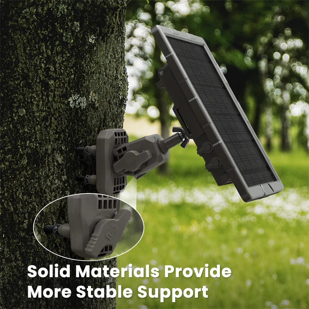 Bracket Trail Camera Black Tree Bracket Telescope Night Vision Instrument Adjustable Direction Solar Panel Universal Bracket