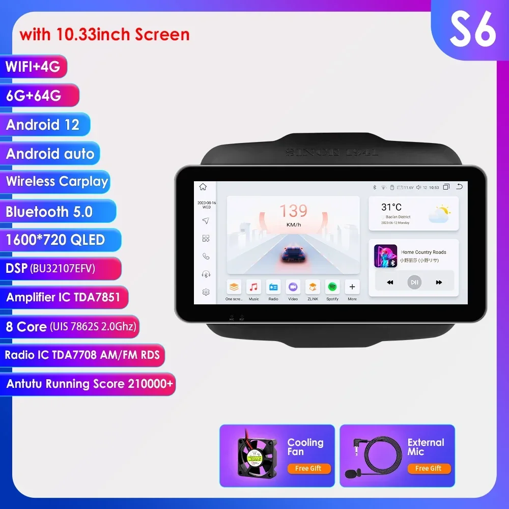 7862 Carplay 4G-Lte 9 "Autoradio Android Voor Jeep Afvallige 2016-2020 Multimediaspeler Navigatie Gps 2 Din Stereo Dsp Autoradio