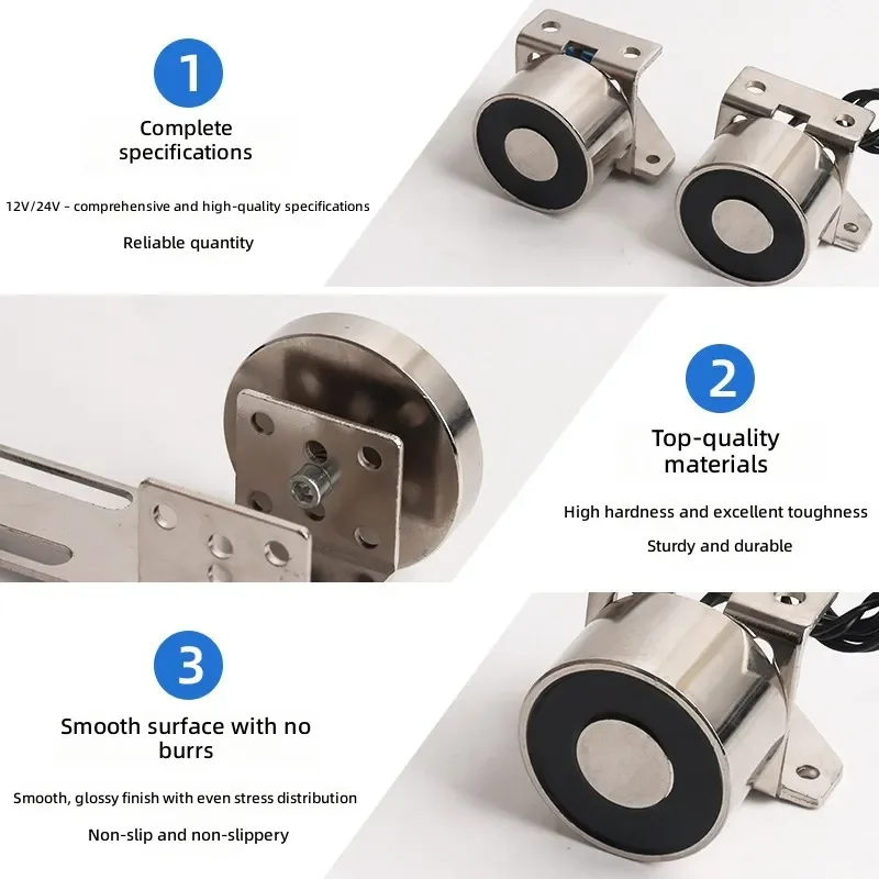 Automatic Door Electromagnetic Chuck Lock 12V 24V Electric Magnetic Lock Electromagnet