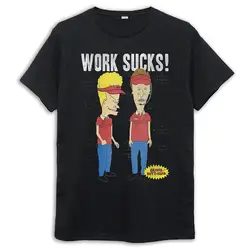 Beavis and Butt Head Work Sucks T Shirt  Sizes Cotton BEA 566333