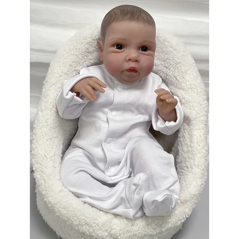 19 นิ้ว Miley ทาสีชุด Reborn ตุ๊กตาชิ้นส่วนเด็กน่ารัก 3D ภาพวาดที่มองเห็นได้หลอดเลือดดํารวมผ้า Body