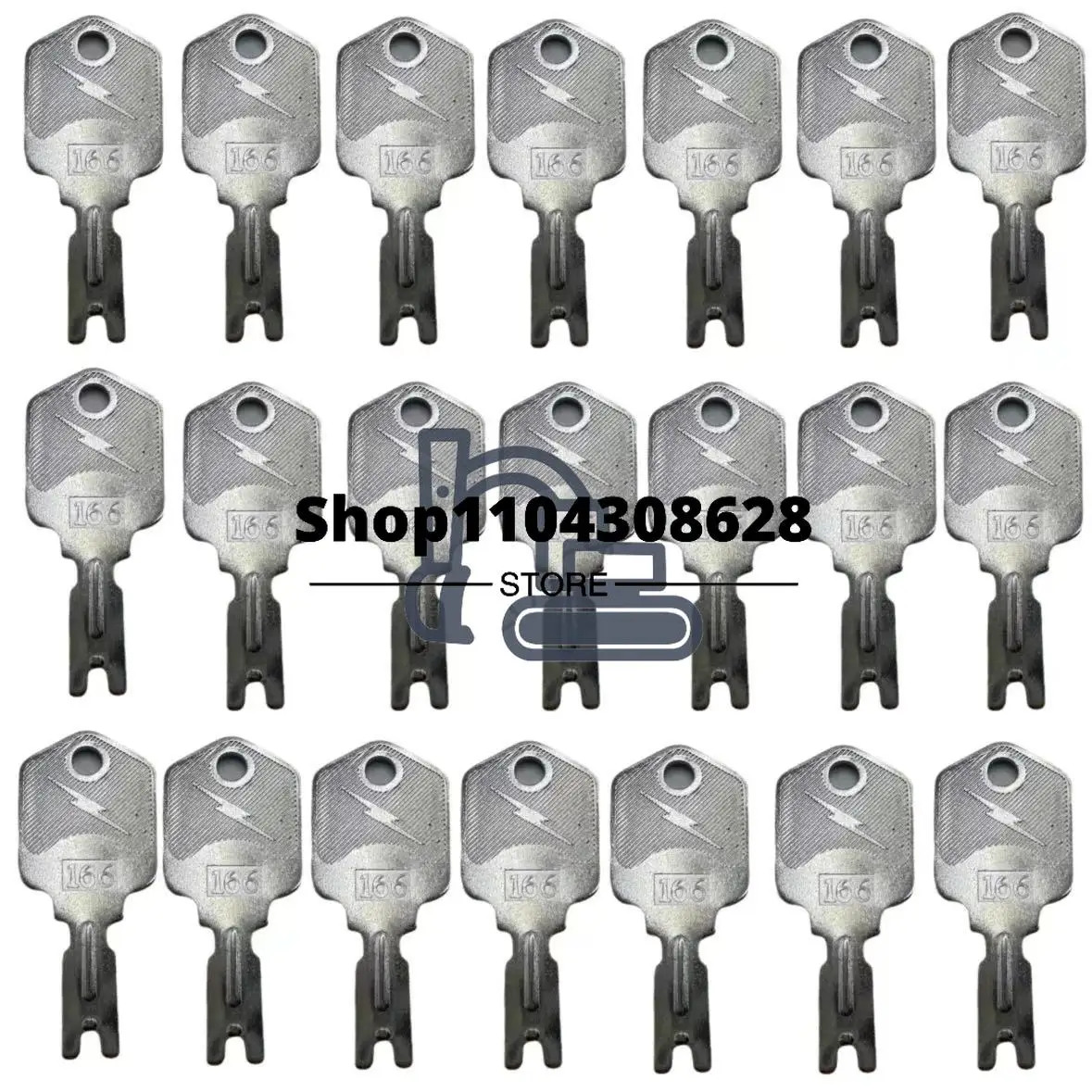 20PCS/10PCS/5PCS 166 Forklift Key for Pollak Clark Yale Hyster for Komatsu Mustang Gradall Gehl Daewoo Doosan A214062 5133504