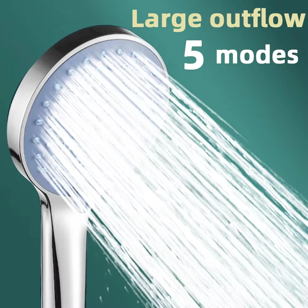 Bathroom Pressurized Hand Shower Package Accessories Shower Nozzle Large Water Output 5 Models Universal Adaptation Save Water