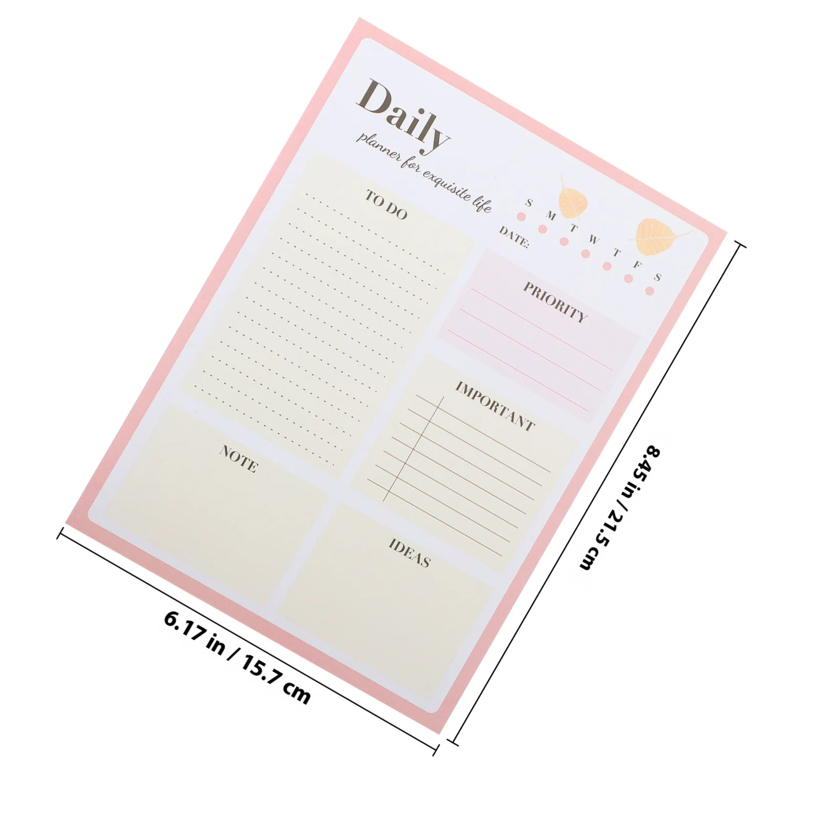 Daily Planner Notepad Efficient Task Notebook For Work Study Schedule Organizer Tear-Off Pages List Pad Academic Calendar