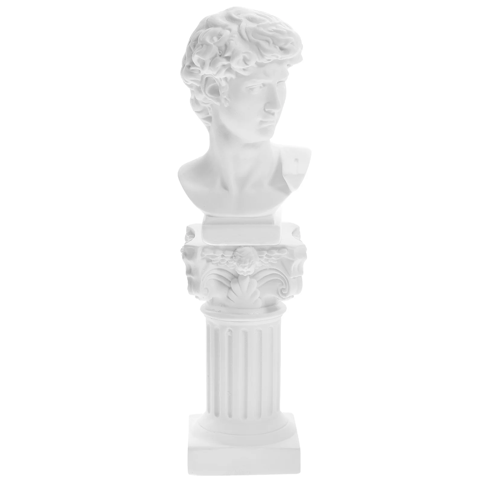 Statue Ornaments Classic Decorative Bust Outdoor Exquisite Greek Resin David Sculpture Roman Column Craft