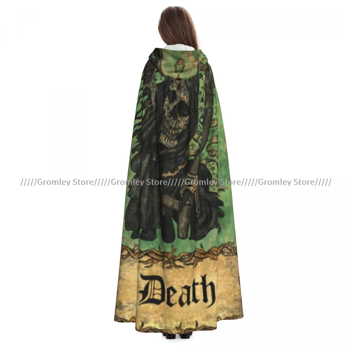 

Medieval Halloween Cosplay Cloak Hooded Coat Esoteric Gothic Occult Cape Coat Long Trench Costume Wizard Cloak