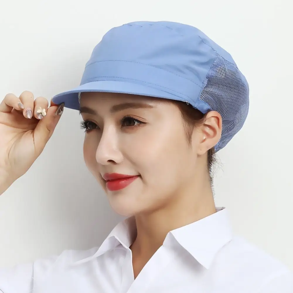 

Cloth Work Hat Food Service Work Wear Cooking Hygienic Cap Smoke-proof Dust Breathable Mesh Hair Nets Cap Canteen Catering