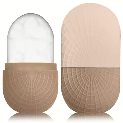 Ice Roller for Face Eyes Silicone Ice Mold Cooling Firming Facial Skin Ice Grid Leak-proof Reusable Massage Facial Care Tool