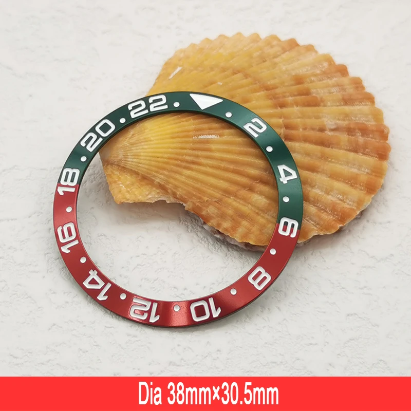 Inserto per lunetta in alluminio Mod 38mmx30,6mm adatto per Submariner, GMT, Seamaster 300 Sostituisci inserto per orologi per custodie per orologi da uomo da 40mm