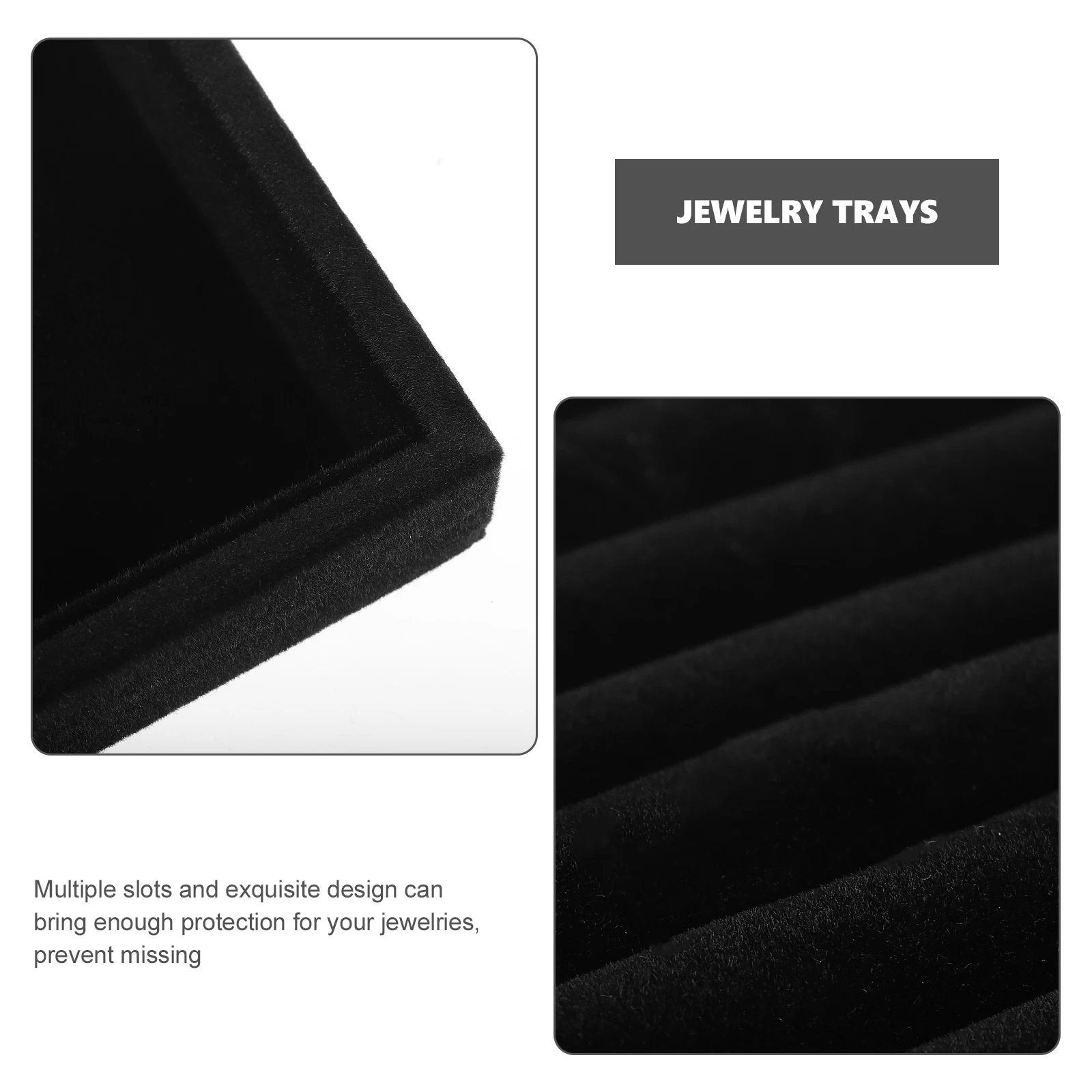 

2 pcs Storage Tray Organizer For Rings Ear Studs Earrings Display Holder Small Compact Jewelry Trays Ear Ring Jewelry Display