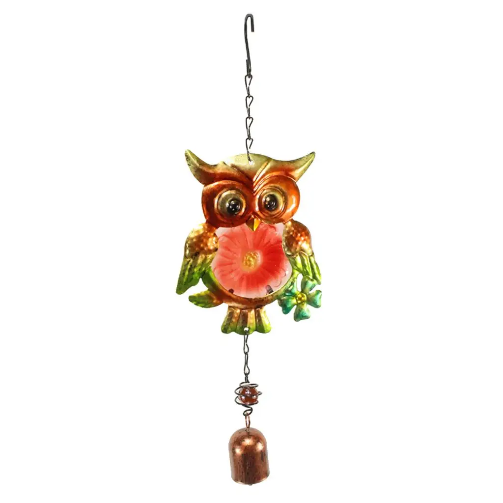 3-6pack Metal Wind Chime Owl Wind Chimes Garden Outdoor Decor Gift Red