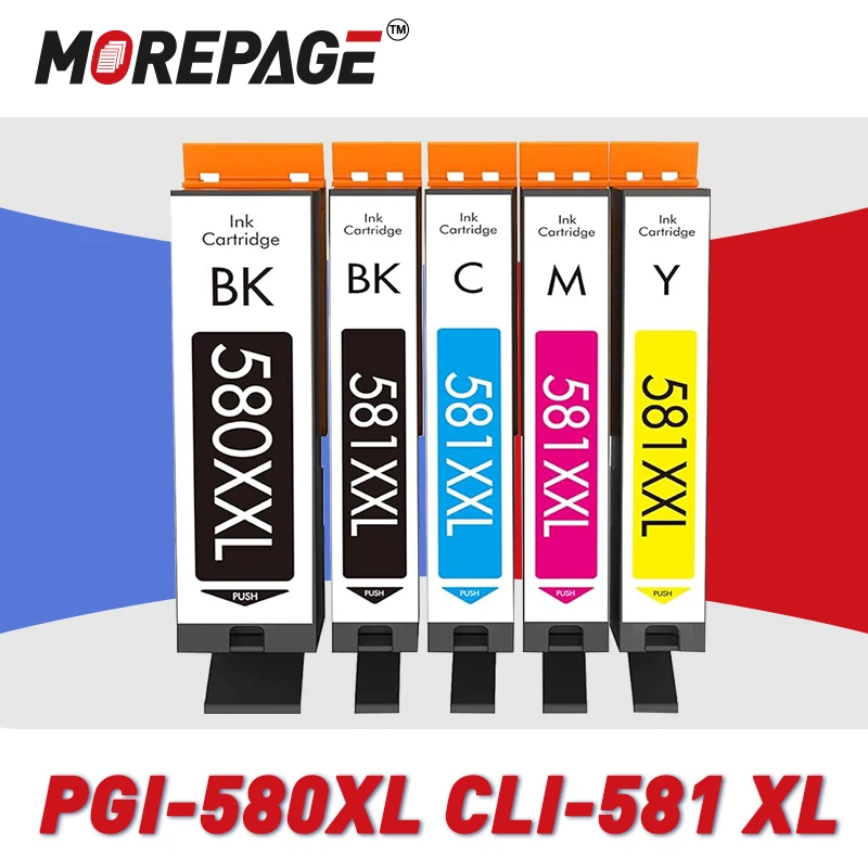 

PGI-580 XL CLI-581 XXL Ink Cartridge For Canon 580 581 Compatible Pixma TS705 TR7550 TR8550 TS6150 TS6250 TS8150 TS8250 Printer